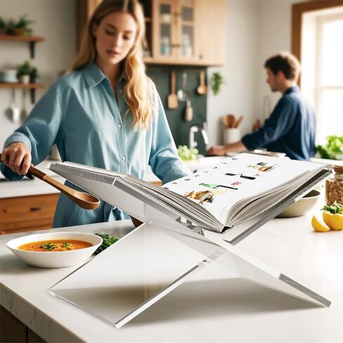حامل كتب أكريليك شفاف بسمك 8 مم حامل كتب أكريليك شفاف حامل عرض كتب من الأكريليك للكتاب المقدس والوصفات والمجلات يعزز ديكور منزلك مع حامل العرض الأنيق هذا مقاس 12 بوصة × 9.4 بوصة × 6.2 بوصة in Saudi Arabia