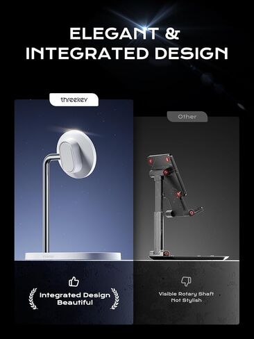 Magnetic Phone Stand for Desk, Phone Holder for Magsafe, Ergonomic Design Adjustable Cell Phone Stand, Compatible with iPhone 16 15 14 13 12 Pro Max, for Live Streaming, Office, Fitness, and Home in Kuwait