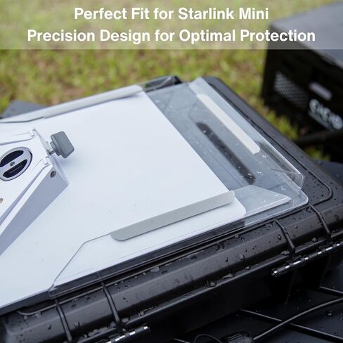 حافظة واقية شفافة لجهاز Starlink Mini، بولي كربونات عالي التأثير، حماية ثلاثية الجوانب، تركيب سهل الانزلاق، متين وواضح in Kuwait