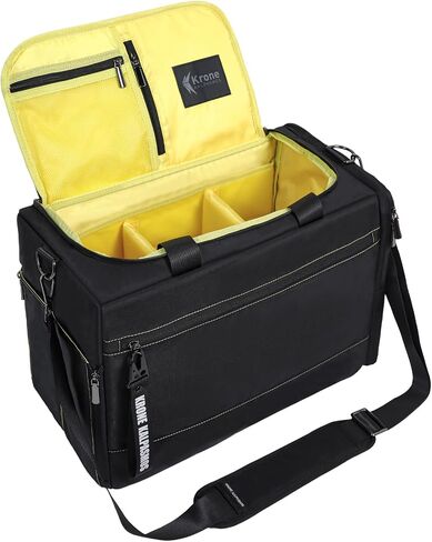 Sneaker Bag for Travel/Sneakerhead gift/Outdoor Sports Bag/Gym Bag, Medium-Size Multi-functional Travel Duffel Bag with 2 Adjustable Dividers, & Shoulder Strap, Made of Nylon, by Krone Kalpasmos-Black in Kuwait