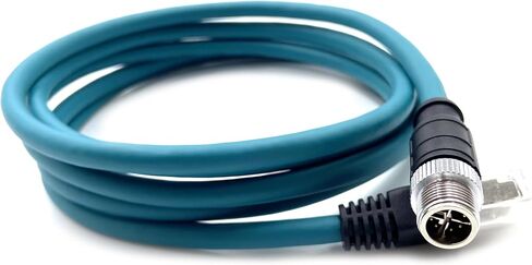 6.56ft M12 8 Pin X Code Male to RJ45 Male Industrial Ethernet Cable High Flex Cat6 Shielded Field Wireable Orange Cable Assembly for Automation Application 2Meter in Saudi Arabia