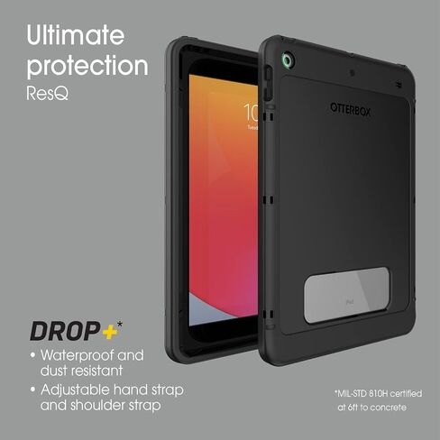 OtterBox ResQ Series Case for iPad 7th, 8th & 9th Gen (10.2" Display - 2019, 2020 & 2021 Version) - Non-Retail/Ships in Polybag - Black in Saudi Arabia