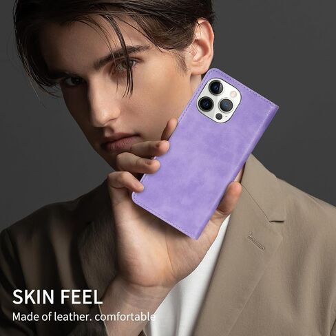 متوافق مع حافظة محفظة iPhone 13 مع فتحات بطاقة RFID وإغلاق واقٍ من جلد البولي يوريثان وغطاء هاتف لهاتف iPhone 13 (6.1 بوصة - أسود) in Saudi Arabia