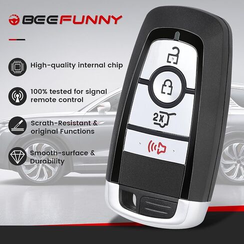Beefunny Replacement Flip Remote Keyless Entry Key Fob for Ford Mustang Mach-E Electric SUV 2021 2022 Expedition Explorer Edge Bronco 2017-2022 FCC ID:M3N-A2C931423 PN:164-R8197 (with chip) in Saudi Arabia