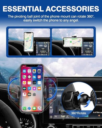 Autorder مخصص مناسب لحامل هاتف السيارة 2019-2022 Toyota C-HR CHR ملحقات الهاتف حامل شاشة 8 بوصات للهاتف الخلوي حاملات السيارات بدون استخدام اليدين دوران 360 درجة in Saudi Arabia