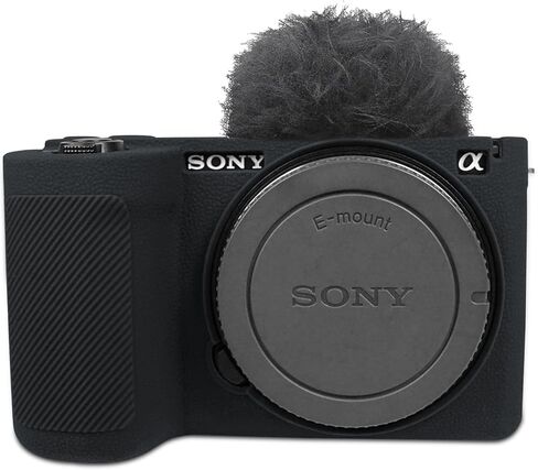 حافظة كاميرا سهلة الغطاء لهاتف Sony ZV-E10 II، حقيبة حمل سفر من السيليكون الناعم ZVE10 II غطاء واقٍ لجلد الجسم وغطاء كاميرا DSLR (أبيض) in Saudi Arabia