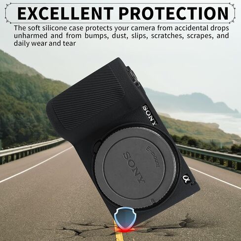 حافظة كاميرا سهلة الغطاء لهاتف Sony ZV-E10 II، حقيبة حمل سفر من السيليكون الناعم ZVE10 II غطاء واقٍ لجلد الجسم وغطاء كاميرا DSLR (أبيض) in Saudi Arabia