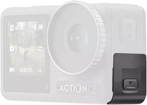 غطاء USB Osmo Action 4/3، غطاء جانبي لشحن USB وغطاء جانبي لمنفذ USB لكاميرا DJI Osmo Action 4/3 غطاء جانبي USB (أسود) in Kuwait