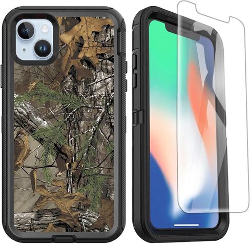 حافظة OTTARTAKS متوافقة مع هاتف iPhone 15 مع واقي شاشة، حافظة مموهة شديدة التحمل للرجال والأولاد [حماية من الدرجة العسكرية] حافظة واقية مضادة للصدمات لهاتف iPhone 15 6.1 بوصة 2023 in Kuwait