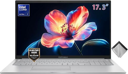 ASUS 2024 Vivobook 17.3" FHD Business Slim Laptop, Intel Core 7 150U, Fingerprint Reader, Webcam, Wi-fi 6, Windows 11 Home; w/Cloth (40GB RAM | 1TB SSD) in Saudi Arabia