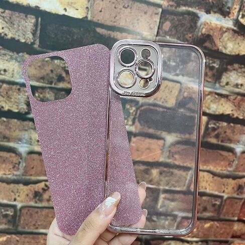 Fycyko Compatible for iPhone 11 Case Glitter Luxury Cute Flexible Plating Cover Camera Protection Shockproof Phone Case for Women Girl Men Design for iPhone 11 Pink 6.1'' in Saudi Arabia