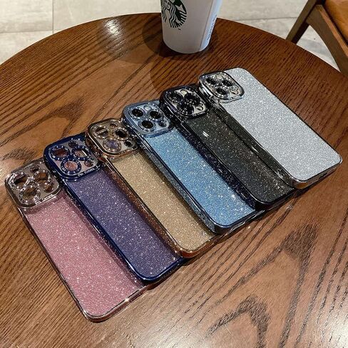 Fycyko Compatible for iPhone 11 Case Glitter Luxury Cute Flexible Plating Cover Camera Protection Shockproof Phone Case for Women Girl Men Design for iPhone 11 Pink 6.1'' in Saudi Arabia
