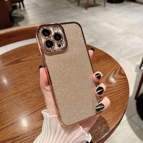 Fycyko Compatible for iPhone 11 Case Glitter Luxury Cute Flexible Plating Cover Camera Protection Shockproof Phone Case for Women Girl Men Design for iPhone 11 Pink 6.1'' in Saudi Arabia