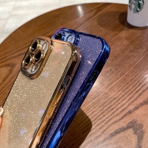 Fycyko Compatible for iPhone 11 Case Glitter Luxury Cute Flexible Plating Cover Camera Protection Shockproof Phone Case for Women Girl Men Design for iPhone 11 Pink 6.1'' in Saudi Arabia