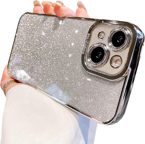 Fycyko Compatible for iPhone 11 Case Glitter Luxury Cute Flexible Plating Cover Camera Protection Shockproof Phone Case for Women Girl Men Design for iPhone 11 Pink 6.1'' in Saudi Arabia