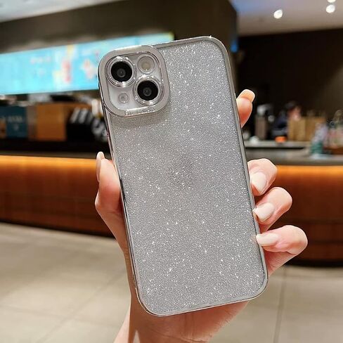 Fycyko Compatible for iPhone 11 Case Glitter Luxury Cute Flexible Plating Cover Camera Protection Shockproof Phone Case for Women Girl Men Design for iPhone 11 Pink 6.1'' in Saudi Arabia