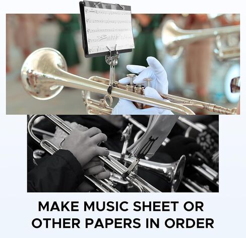 مجلد Starfavor Flip لفرقة Marching Music Flip Folio مع 10 نوافذ وفتحتين 7.2 × 6.4 بوصة أسود لدروس تدريبات الموسيقى على أداء العربات in Kuwait
