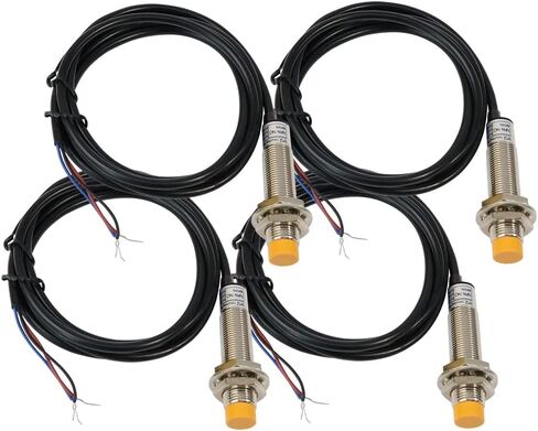 2 قطعة M12 مستشعر القرب الحثي، NPN NO مفتاح القرب، DC 6V-36V 4 مم مستشعر القرب المضاد للاهتزاز مفتوح عادة حماية الطاقة العكسية، يتصل مباشرة مع PLC in Saudi Arabia