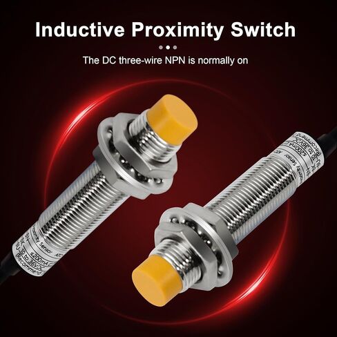 2 قطعة M12 مستشعر القرب الحثي، NPN NO مفتاح القرب، DC 6V-36V 4 مم مستشعر القرب المضاد للاهتزاز مفتوح عادة حماية الطاقة العكسية، يتصل مباشرة مع PLC in Saudi Arabia