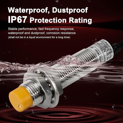 2 قطعة M12 مستشعر القرب الحثي، NPN NO مفتاح القرب، DC 6V-36V 4 مم مستشعر القرب المضاد للاهتزاز مفتوح عادة حماية الطاقة العكسية، يتصل مباشرة مع PLC in Saudi Arabia