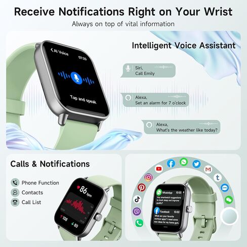 Smart Watch for Women Android & iPhone, Alexa Built-in, IP68 Waterproof Activity Fitness Tracker with Bluetooth Call (Answer/Make), 1.8" Smartwatch with Heart Rate/SpO2/Sleep Monitor, 100+ Sports Mode in Saudi Arabia