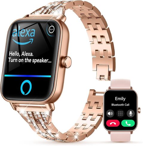 Smart Watch for Women Android & iPhone, Alexa Built-in, IP68 Waterproof Activity Fitness Tracker with Bluetooth Call (Answer/Make), 1.8" Smartwatch with Heart Rate/SpO2/Sleep Monitor, 100+ Sports Mode in Saudi Arabia