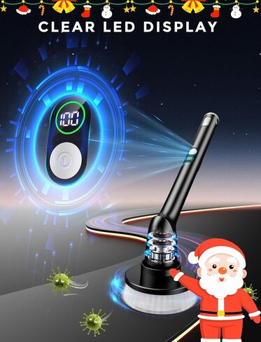 جهاز تنظيف دوار كهربائي، جهاز تنظيف دش IPX7 مع شاشة LED، فرشاة تنظيف دش كهربائية بمقبض طويل، جهاز تنظيف الحمام مع سرعتين للدوران، 7 رؤوس بديلة للاستحمام، حوض الاستحمام، المطبخ، البلاط in Saudi Arabia