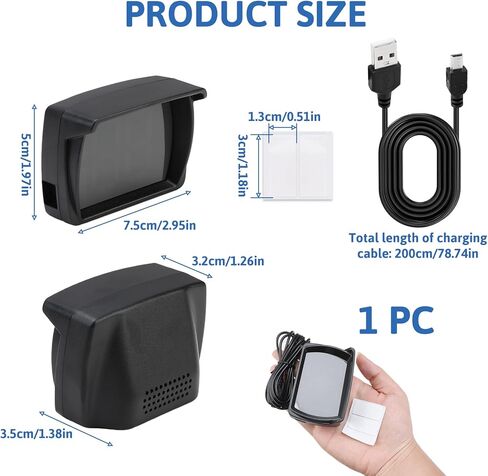 Car HUD Car Digital Speedometer, New Speedometer GPS Speed Meter Sturdy MPH Headup Display KM/H Vehicle Odometer Trip Meter with LED Display Car Accessories for Car Truck SUV Motorcycle All Vehicles in Kuwait