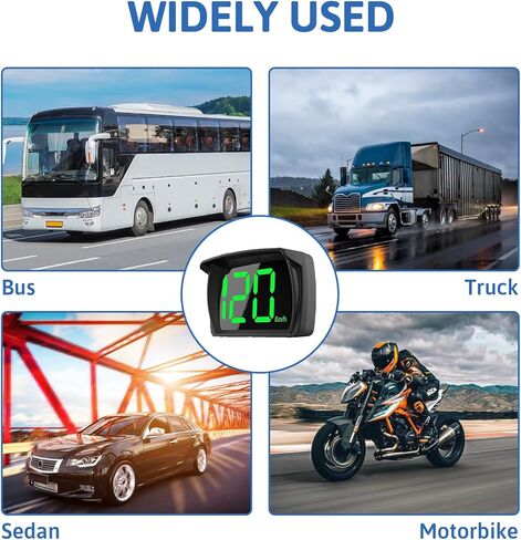 Car HUD Car Digital Speedometer, New Speedometer GPS Speed Meter Sturdy MPH Headup Display KM/H Vehicle Odometer Trip Meter with LED Display Car Accessories for Car Truck SUV Motorcycle All Vehicles in Kuwait