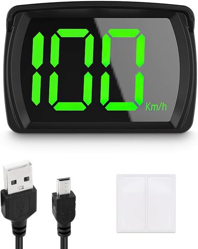 Car HUD Car Digital Speedometer, New Speedometer GPS Speed Meter Sturdy MPH Headup Display KM/H Vehicle Odometer Trip Meter with LED Display Car Accessories for Car Truck SUV Motorcycle All Vehicles in Kuwait