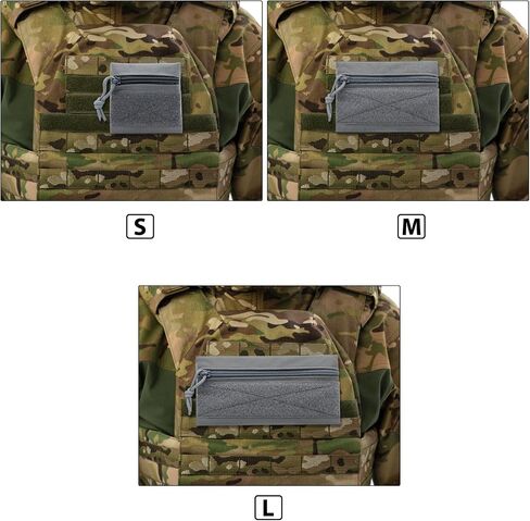 Qavctw 3 Pcs Tactical Admin Pouch Bag with Hook and Loop Tool Storage Bag Snack Pouch Candy Bag Hanging Pouches Backpack Accessory Pouch in Kuwait