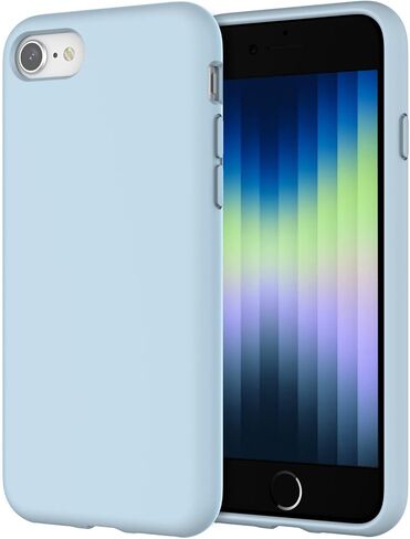 JETech Silicone Case for iPhone SE 3/2 (2022/2020 Edition), 4.7-Inch, Silky-Soft Touch Full-Body Protective Phone Case, Shockproof Cover with Microfiber Lining (Black) in Saudi Arabia
