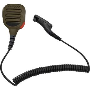 Two Way Radio Shoulder Mic Remote Speaker Microphone with 3.5mm Audio Jack for Motorola APX 6000 7000 8000 XPR 6550e 7550e Walkie Talkie (Coffee), RE033