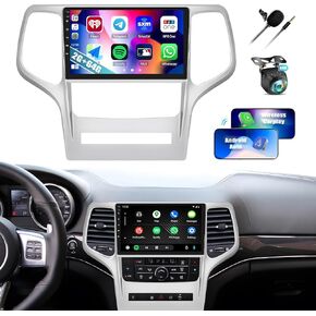 2+64G Android 13 Car Stereo for Jeep Grand Cherokee WK 2008-2013 with Wireless CarPlay Android Auto, 9" IPS Touchscreen Radio with GPS WiFi Mirror Link Bluetooth FM RDS EQ SWC + Backup Camera in Kuwait
