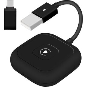 Wireless CarPlay Adapter,5GHZ Wireless Carplay Dongle Converts Wired Carplay to Wireless, Auto Connection,Black