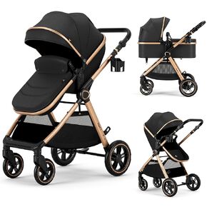 Baby Stroller 2 in 1 Newborn Convertible Stroller Bassinet for Infant New Born Pushchair 0-36 Month