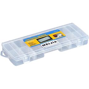 MEIJIA Outdoor Fishing Tackle Boxes, Plastic Box, Plastic Storage Organizer Box with Removable Dividers - Fishing Tackle Storage,Off-White