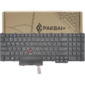 Replacement Laptop Keyboard for Lenovo ThinkPad P51 P71, with Frame Pointer No Backlight US Layout
