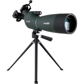 SVBONY SV28 Spotting Scopes with Tripod, Angled 25-75x70mm Spotter Scope with Phone Adapter, Waterproof Fogproof Spotting Scope for Bird Watching, Target Shooting, Wildlife Viewing