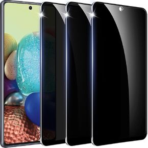 【3 Pack】 Compatible for Samsung Galaxy A71 4G/5G UW Privacy Screen Protector,9H Tempered Glass,Full Coverage,Anti Spy Film【Not Support Fingerprint Unlock】