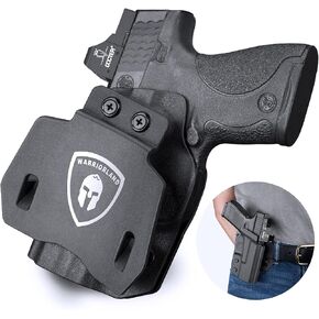 WARRIORLAND OWB Holster Optic Cut Compatible with Glock 17/19, G43/43X(NO MOS), Hellcat, Taurus G2C/G3C, M&P Shield 9, M&P 9/380 Shield EZ, P320, Outside Waistband 1.75 Inch Paddle, Adj. Retention