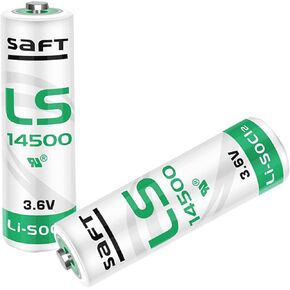 *<2 Pack>LS14500 3.6V 2600mAh AA Lithium Battery for LS 14500 Battery Applied for Special Testing Electronic Equipment etc.