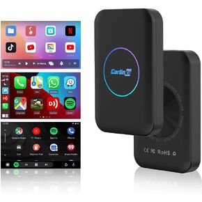 CarlinKit New CarPlay Ai Box for Android 10.0 System, Only Support to Wired CarPlay/Wired Android Auto Touch Screen Cars, Built in Netflix, YouTube, TikTok ect/4 Core 2+32G/Quick Connect