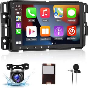 2+64G EKAT Android Car Stereo for GMC/Chevrolet/Buick/Hummer - Wireless Carplay and Android Auto - 8 Inch Touchscreen Radio with EQ/WiFi/GPS/Mirror Link