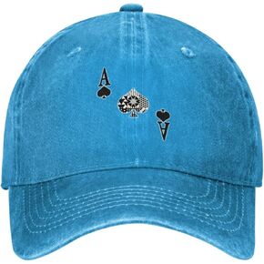 Geometric Ace of Spades Poker Hats for Men Playing Cards Trucker Hats Women Adjustable Baseball Caps