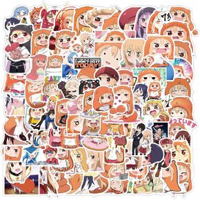 100Pcs Himouto Umaru-Chan Stickers for Water Bottle Laptop Phone Skateboard Travel Case Computer Bike,Waterproof Vinyl Anime Decal for Kids Teens Girls