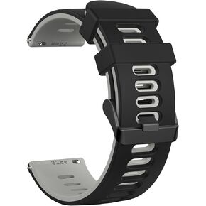 Amzpas Compatible with Amazfit Bip 5 Watch Band, 22mm Sports Silicone Watch Band Breathable Women Men Strap for Amazfit Bip 5/Amazfit GTR 4/GTR 3 Pro/GTR 3/GTR 2/GTR 2e/GTR 47mm