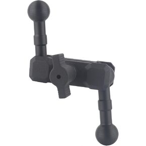 17mm Ball Mount Extension Arm, Double Socket Arm 17mm Ball 360° Swivel Extension Rod for Garmin GPS Mount, Car/Air Vent/Dash/Suction Cup Mounted Phone Holder, Aluminum