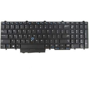 New Keyboard Replacement for Dell SG-63310-XUA SN7232BL 383D7 0383D7 Precision 3510 M3510 7510 M7510 7710 M7710 Latitude E5550 E5570 E5580 E5590 E5591 with Backlit No Frame Black