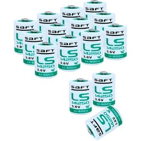 *<15-Pack> LS14250 3.6V Lithium Battery LS 14250 3.6 Volt 1200mAh C 1/2 AA Lithium Battery for LS14250 1/2 AA 3.6v Lithium Battery